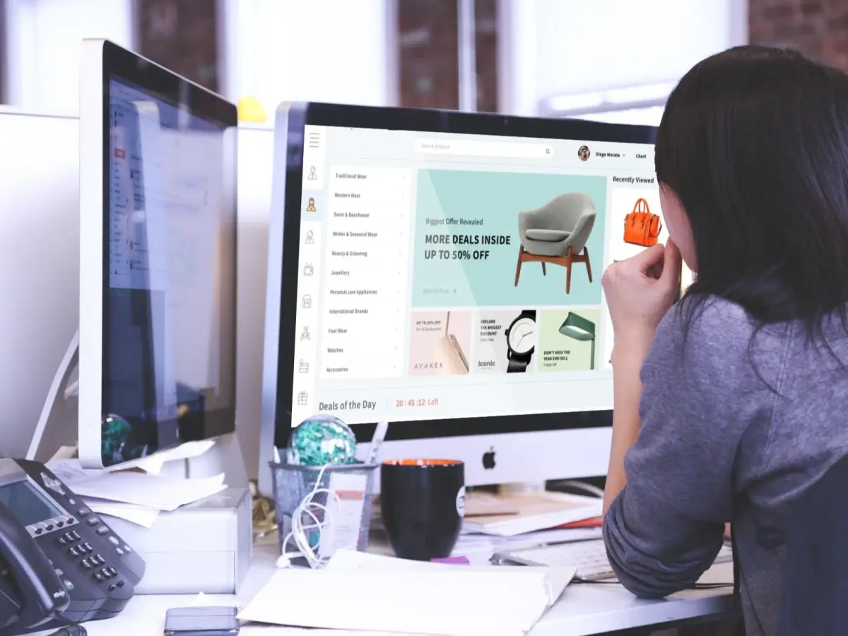 Business analytics dashboard showing historical market trends and data visualization